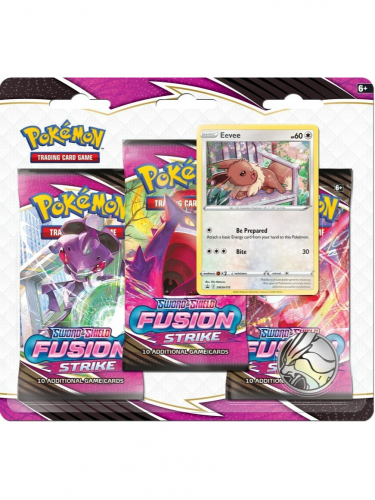 Karetní hra Pokémon TCG: Sword & Shield Fusion Strike - 3-Pack Blister booster (Eevee)
