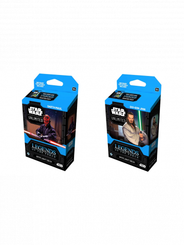 Výhodný set karetní hra Star Wars: Unlimited - Legends of the Force Spotlight Deck (Darth Maul + Qui-Gon Jinn)