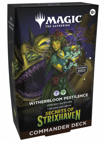 Karetní hra Magic: The Gathering Secrets of Strixhaven - Witherbloom Pestilence Commander Deck