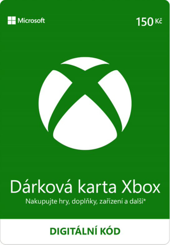 Microsoft Xbox Live - Dárková karta 150 kč [pro CZ účty] - digital (XBOX)