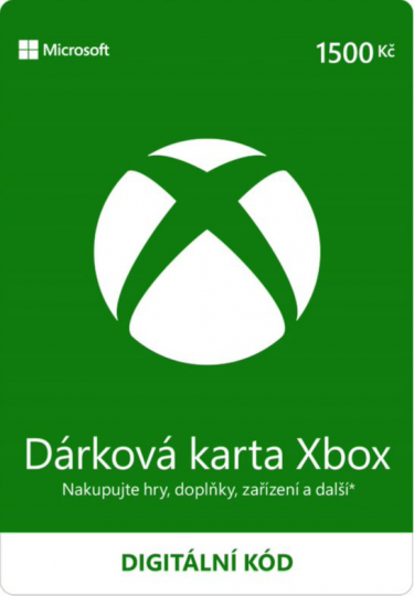 Microsoft Xbox Live - Dárková karta 1500 kč [pro CZ účty] - digital (XONE)