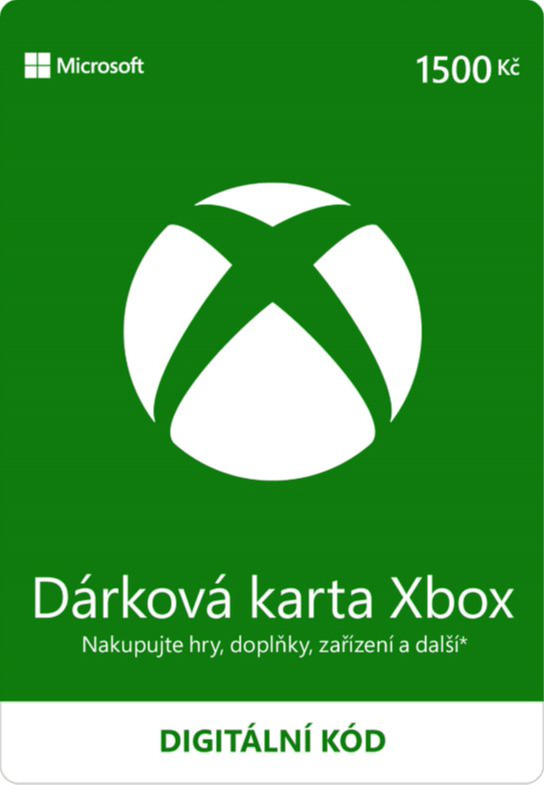 Microsoft Xbox Live - Dárková karta 1500 kč [pro CZ účty] - digital (XBOX)