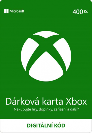Microsoft Xbox Live - Dárková karta 400 kč - [pro CZ účty] - digital (XONE)