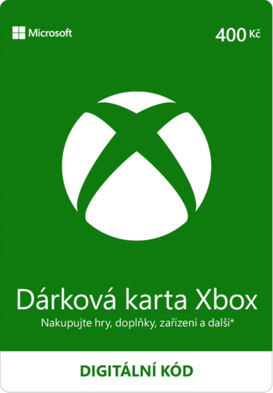Microsoft Xbox Live - Dárková karta 400 kč - [pro CZ účty] - digital (XBOX)