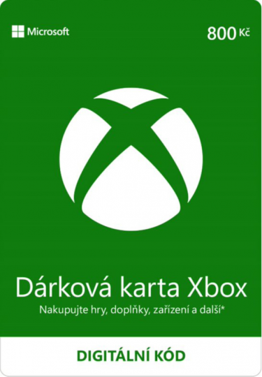 Microsoft Xbox Live - Dárková karta 800 kč [pro CZ účty] - digital (XONE)