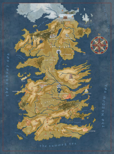 Puzzle Game of Thrones - Cersei Lannister Westeros Map