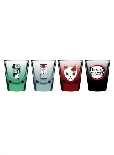 Skleničky Demon Slayer - Set 4 ks panáků