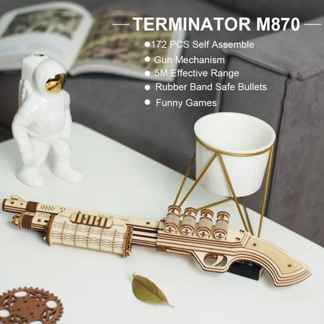 Stavebnice - brokovnice Terminator M870 (dřevěná)