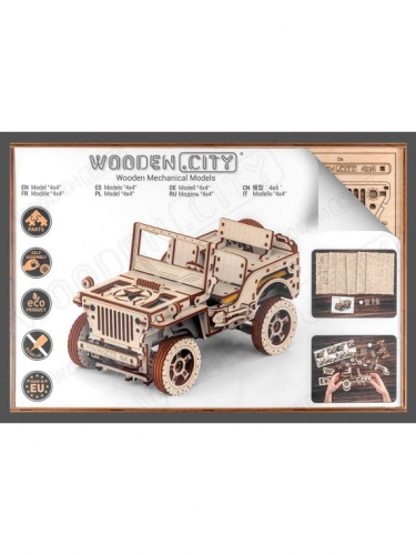 Stavebnice - Jeep 4x4 (dřevěná)