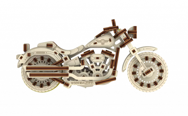 Stavebnice - Motorka Cruiser V-Twin (dřevěná)