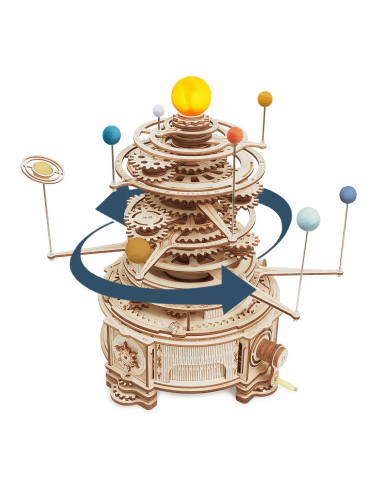 Stavebnice - Sluneční soustava (Mechanický Orloj) (dřevěná)