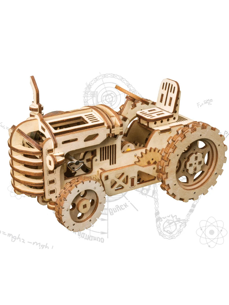 Robotime Stavebnice - Traktor (dřevěná)