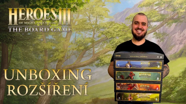 Unboxing rozšíření deskovky Heroes of Might & Magic III