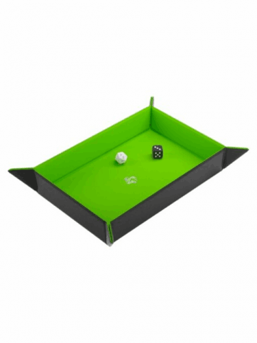 Dice Tray Gamegenic - Magnetic - Rectangular Black/Green