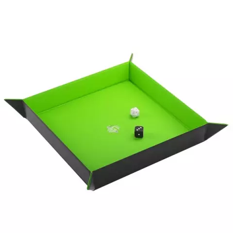 Dice Tray Gamegenic - Magnetic - Square Black/Green - Kostky a doplňky
