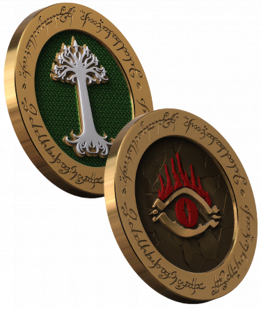 Kovová mince výzvy Pán prstenů: Konfrontace