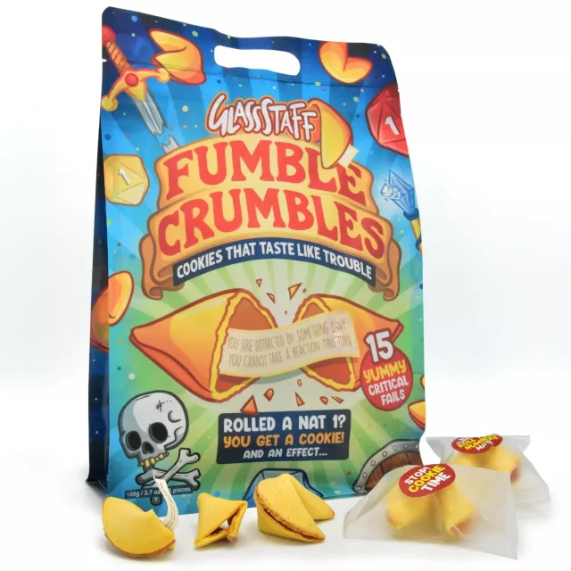 Sušenky Fumble Crumbles - Critical Fail Cookies - fortune cookies