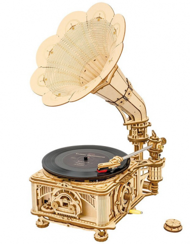 Stavebnice - Gramofon (dřevěná)