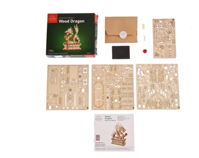 Stavebnice Ugears - Wood Dragon (dřevěná) - Ze dřeva
