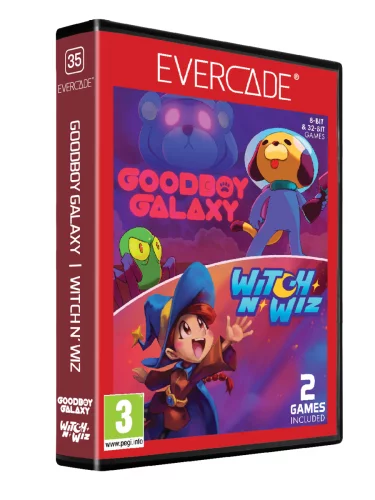 Cartridge pro retro herní konzole Evercade - Goodboy Galaxy & Witch n' Wiz
