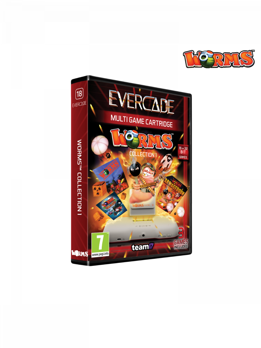 Hype Cartridge pro retro herní konzole Evercade - Worms Collection 1