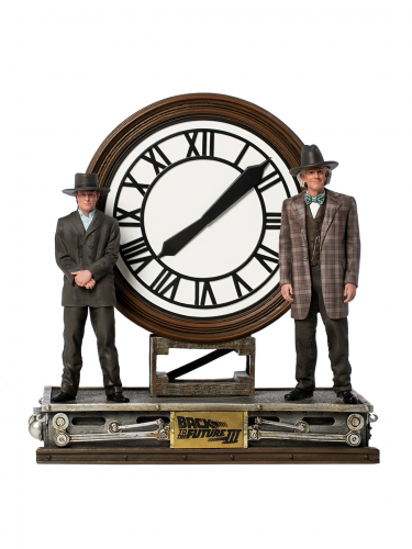 Soška Back to the Future III - Marty and Doc at the Clock Deluxe Art Scale 1/10 (Iron Studios)