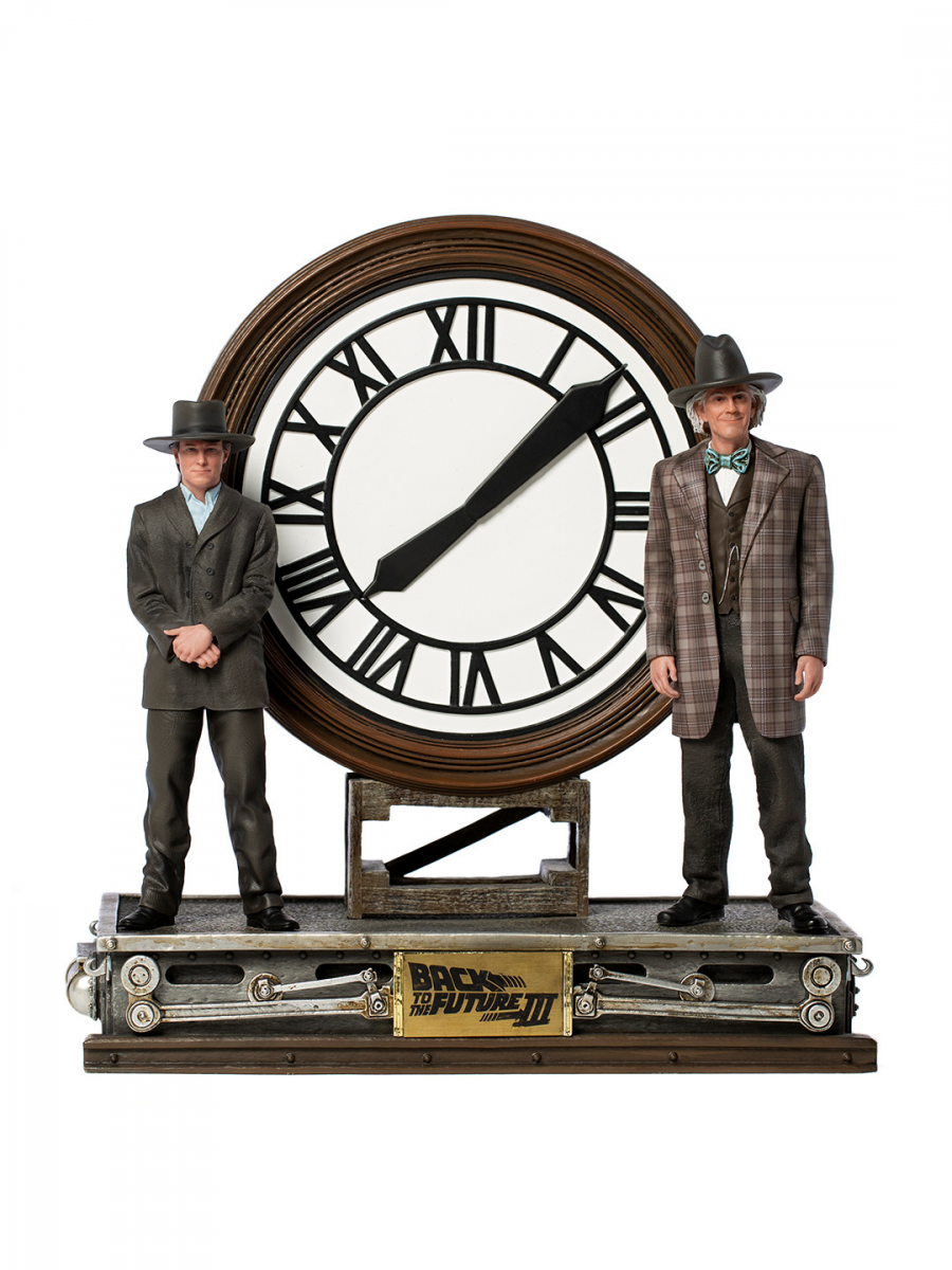 Inexad Soška Back to the Future III - Marty and Doc at the Clock Deluxe Art Scale 1/10 (Iron Studios)