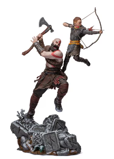 Soška God of War - Kratos and Atreus BDS Art Scale 1/10 (Iron Studios) (poškozený obal)