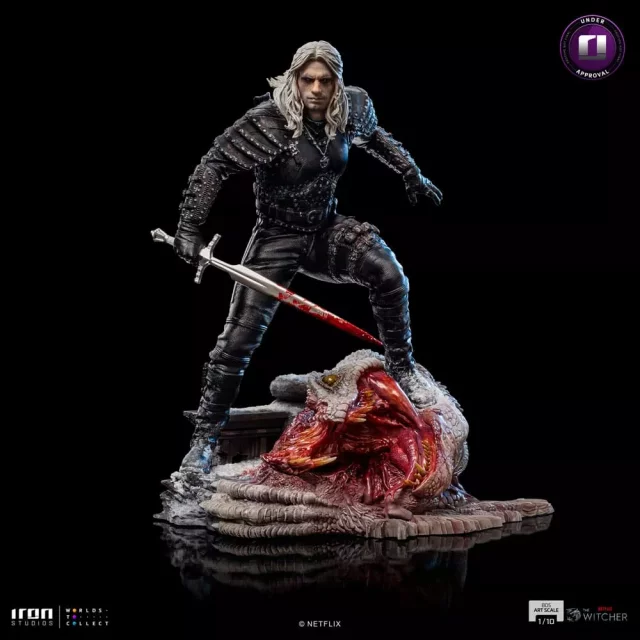 Soška Zaklínač - Geralt of Rivia BDS Art Scale Statue 1/10 20 cm (Netflix, Iron Studios)