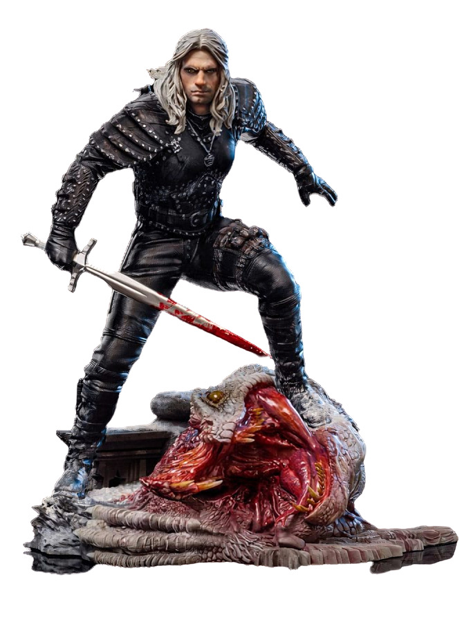 Heo GmbH Soška Zaklínač - Geralt of Rivia BDS Art Scale Statue 1/10 20 cm (Netflix, Iron Studios)