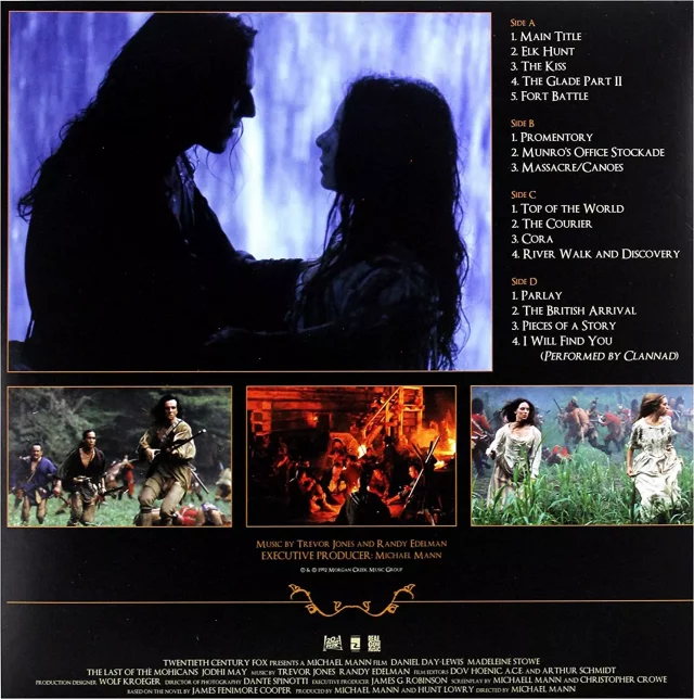 Oficiální soundtrack The Last Of The Mohicans na 2x LP