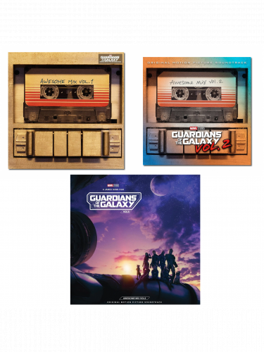 Výhodný set Guardians of the Galaxy - Oficiální soundtrack Guardians of the Galaxy (Awesome mix vol.1, vol.2, vol.3) na LP