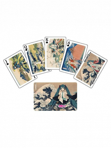 Hrací karty Vocaloid - Katsushika Hokusai x Hatsune Miku