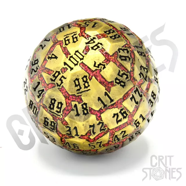 Kostka Lava Orb - Metal D100 - Kostky