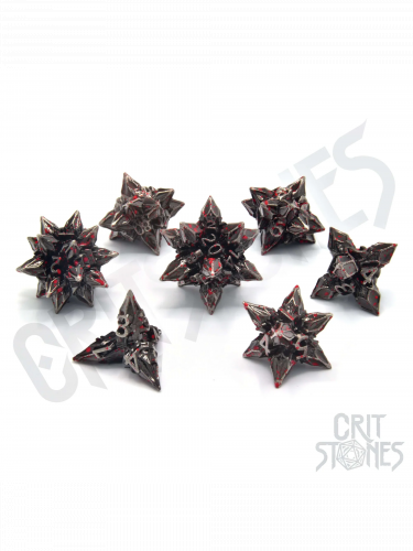 Kostky Brutal Bane Metal - RPG Dice Set (7 ks)