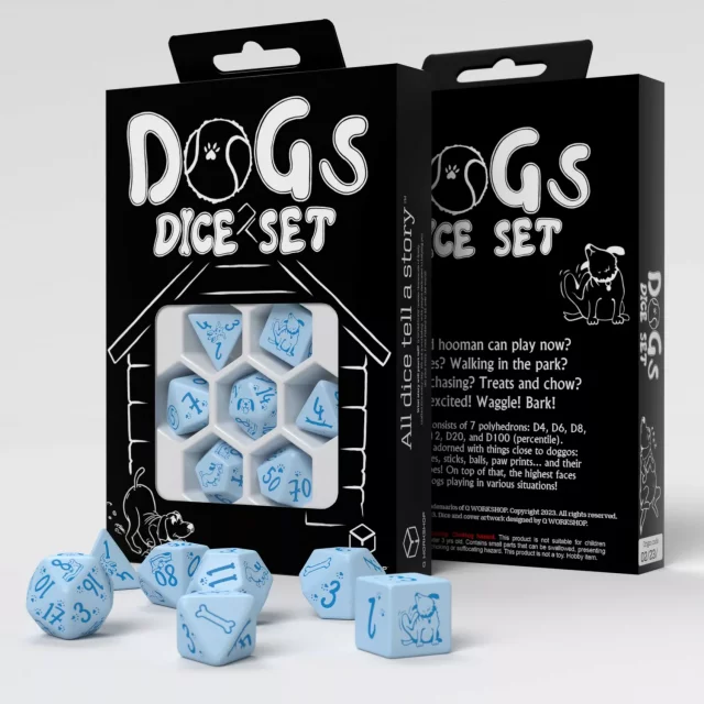 Kostky Dogs - Max modré