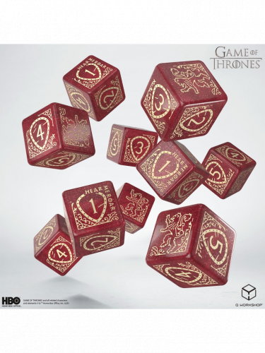Kostky Game of Thrones - Lannister (10 ks)