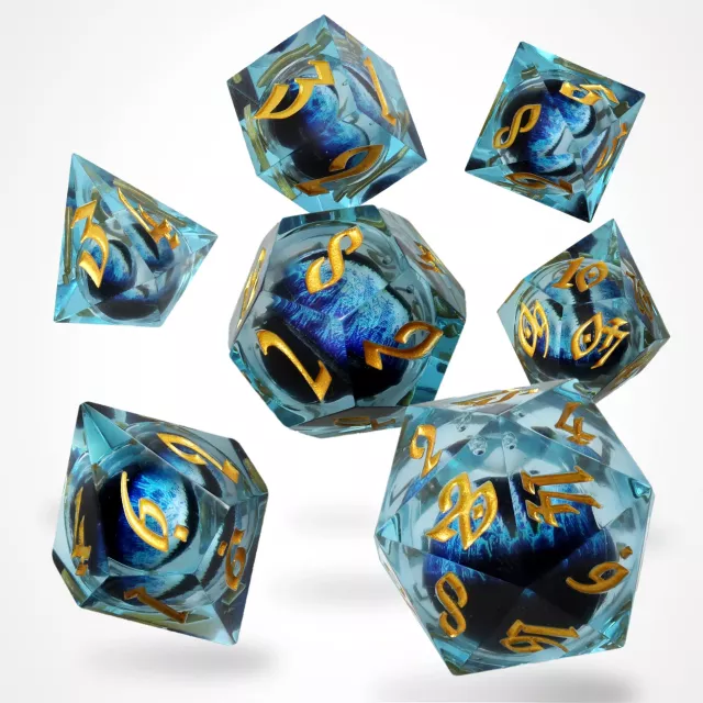 Kostky Ice Dragon's Gaze Floating Eye - RPG Dice Set (7 ks)