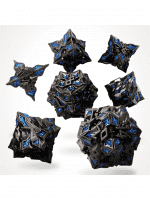 Kostky Obsidian Alloy Metal - RPG Dice Set (7 ks)