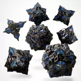 Kostky Obsidian Alloy Metal - RPG Dice Set (7 ks)