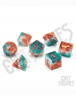 Kostky Mystic Marine Sharp Edge Resin - RPG Dice Set  (7 ks)