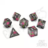 Kostky Nighttime Blossom Metal - RPG Dice Set (7 ks)
