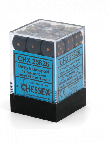 Kostky Opaque - Dusty Blue (36 ks)