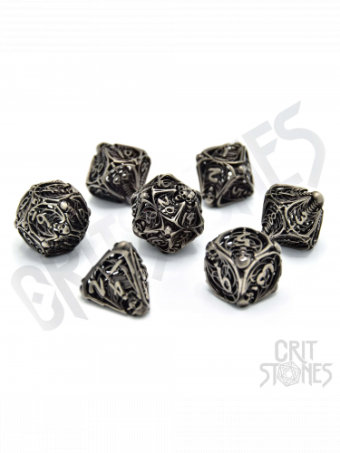 Kostky Soulreaper Hollow Metal - RPG Dice Set (7 ks)