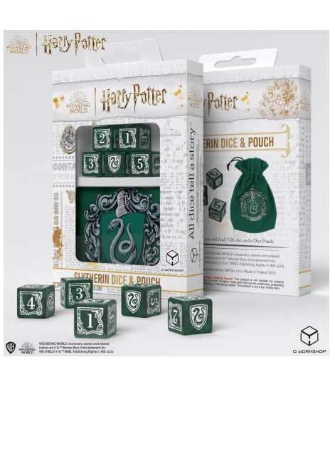 Q-Workshop Set váčku a kostek Harry Potter - Slytherin