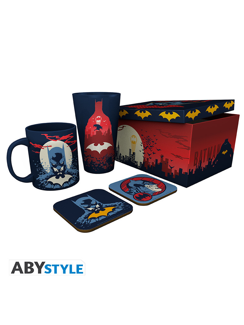 ABYstyle Dárkový set DC - Batman (hrnek, sklenice, podtácky)