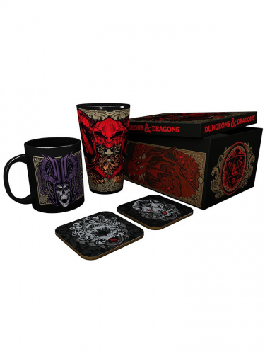 Dárkový set Dungeons & Dragons - Ampersand (hrnek, sklenice, podtácky)