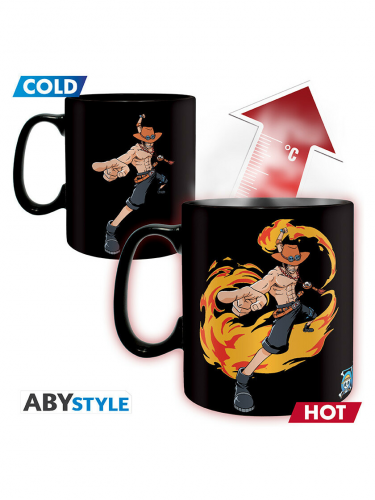 Hrnek One PIece - Luffy & Ace (měnící se)