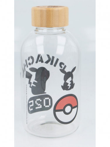 Láhev na pití Pokémon - Pikachu (skleněná)