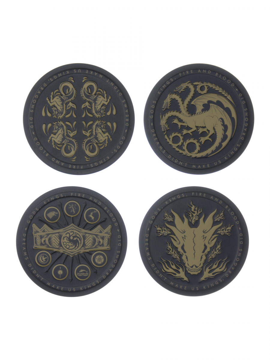Paladone Podtácky Game of Thrones: House of the Dragon - Metal Coasters (4ks)